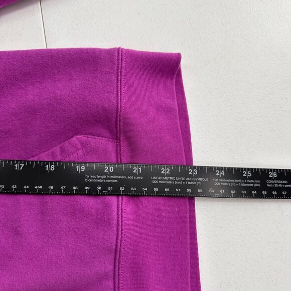 Gap Womens Purple Pullover Hoodie Logo Medium Fleece-Lined Kangaroo Pocket Logo - Picture 5 of 9